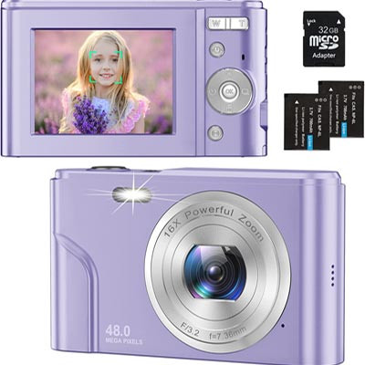 1080P 48MP Kids Camera with 32GB SD Card,