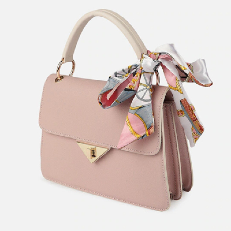 Pink Solid Satchel