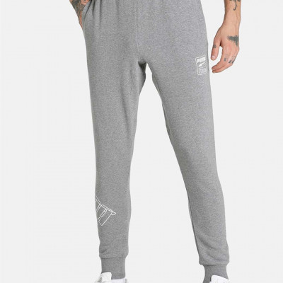 Men Grey Rebel Bold Knitted Track Pants